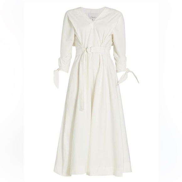 3.1 Phillip Lim Beige Waisted Tie Dress - Picture 1 of 11